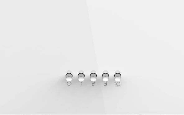 Ferre Flowart NT Asimetrik Seriisi 3'lü Beyaz Ankastre Set ( QBL62CB-NT026-D087 ) - Resim 6