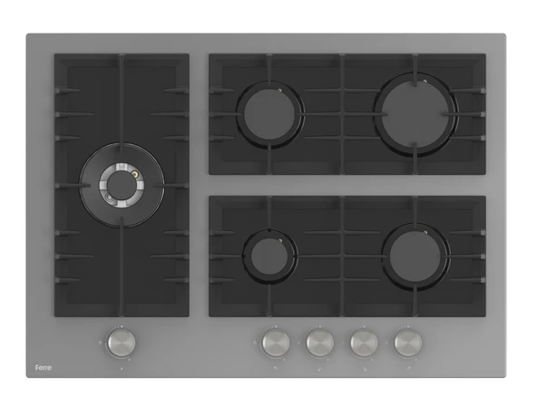 Ferre Flowart BL Modüler Seriisi 3'lü Gri Ankastre Set ( QBL62CPR-BL138-D065 ) - 3