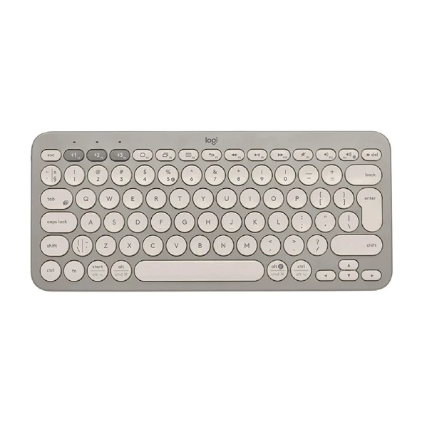 Logitech K380s Pebble Keys 2 Çoklu Cihaz Özellikli Bluetooth İngilizce Q Klavye