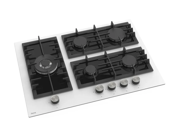 Ferre Flowart BL Modüler Seriisi 3'lü Beyaz Ankastre Set ( QBL62CB-BL136-D087 ) - Resim 7