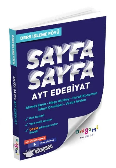 AYT Edebiyat Sayfa Sayfa Ders İşleme Föyü Tammat Yayıncılık