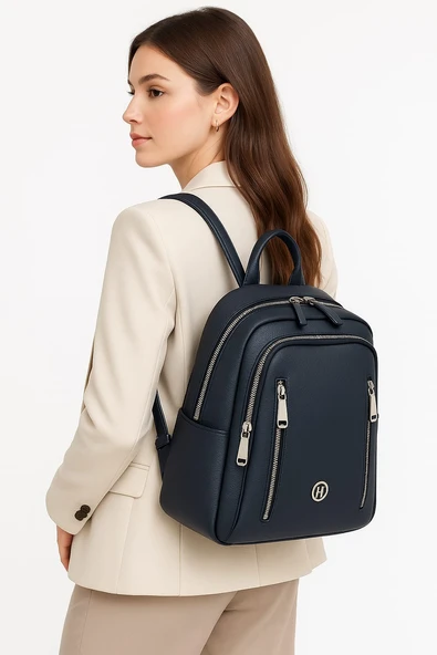 Kadın Deri Sırt Çantası Çok Gözlü 8683255013753