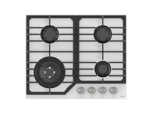 Ferre Flowart NT Asimetrik Seriisi 3'lü Beyaz Ankastre Set ( QBL62CB-NT026-D078 ) - 3