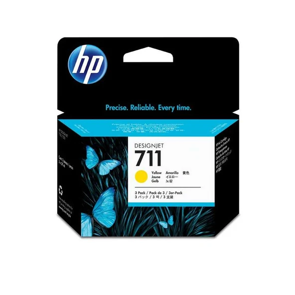 Hp CZ136A (711) Sarı Orjinal Kartuş 3'lü Paket ürün görseli