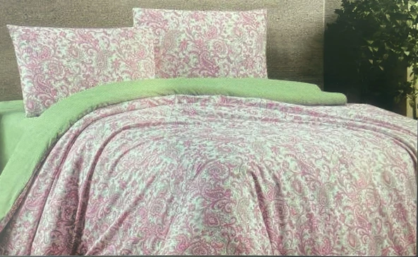 Maxstyle Crystal Saten Nevresim Çift Kişilik Çelen - 2