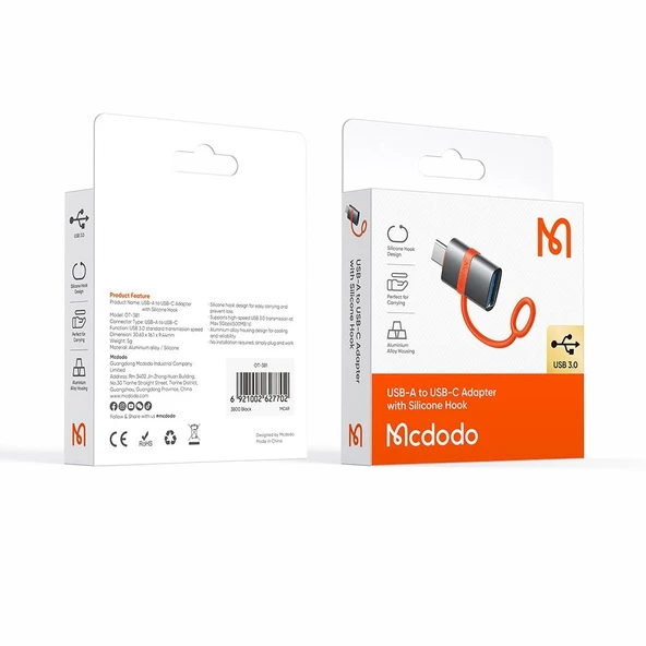 Mcdodo Usb Type-C Çevirici Otg Adaptör OT-3810 - 8
