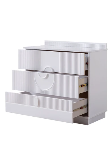 Vira Çocuk Odası Takımı, Vira 2 Kapaklı Dolap, Yıldız Büyüyen Beşik, Şifonyer, Kitaplık - 7