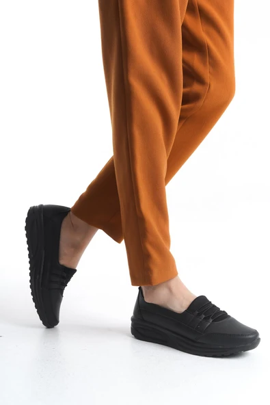 Kadın Bağcık Detaylı Comfort Ayakkabı Rahat Taban Ortopedik Ayakkabı - Resim 6