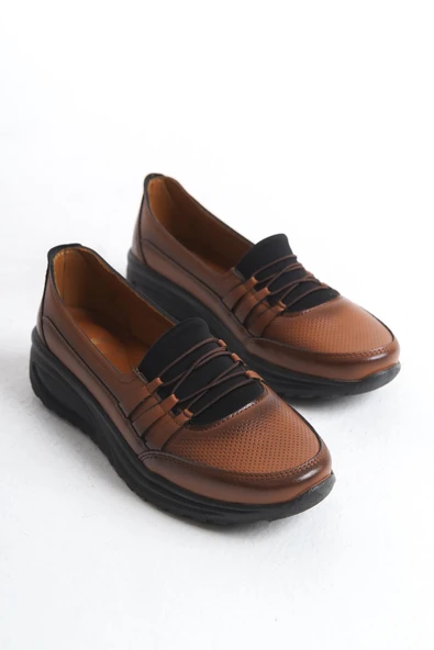 Kadın Bağcık Detaylı Comfort Ayakkabı Rahat Taban Ortopedik Ayakkabı - Resim 4