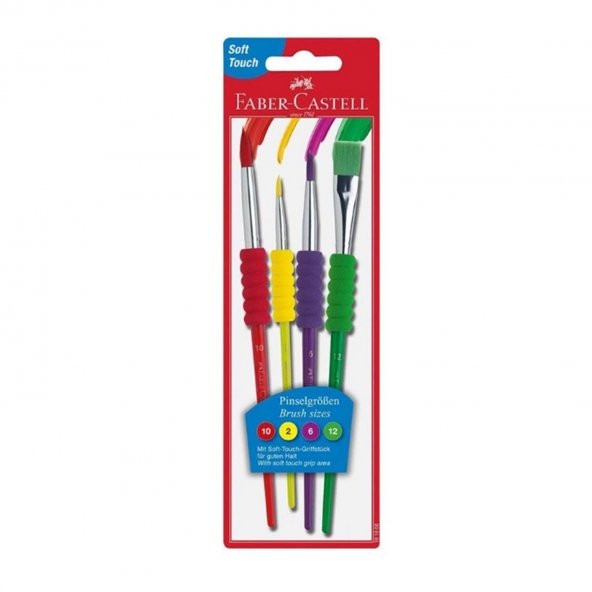 Fırça Seti 4lü Paket 2-6-10-12 Numara Faber Castell Fırça Seti 4lü Paket