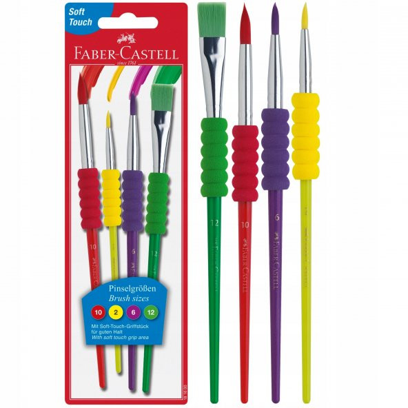 Fırça Seti 4lü Paket 2-6-10-12 Numara Faber Castell Fırça Seti 4lü Paket - 3