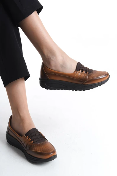 Kadın Bağcık Detaylı Comfort Ayakkabı Rahat Taban Ortopedik Ayakkabı - Resim 11
