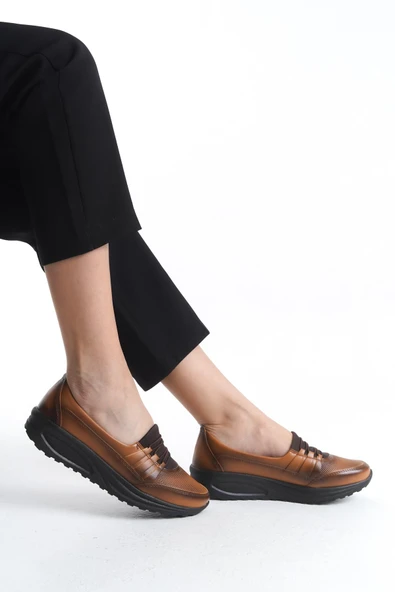 Kadın Bağcık Detaylı Comfort Ayakkabı Rahat Taban Ortopedik Ayakkabı - Resim 9