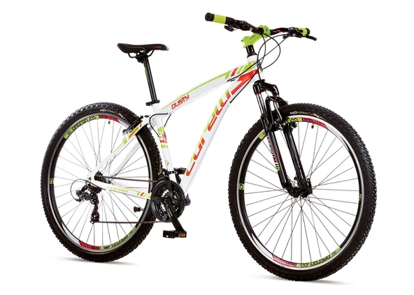 Corelli Dusty 1.1 V Fren Shimano 21 Vites 27,5 Jant Dağ Bisikleti Beyaz Yeşil Kırmızı 20 Kadro - 2
