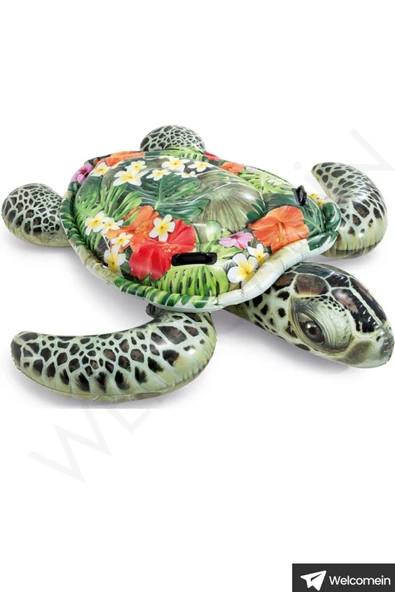 Intex Gerçekçi Kaplumbağa Binici  Deniz Havuz ve Plaj Çocuk Deniz Yatağı 191x170 cm 3+Yaş