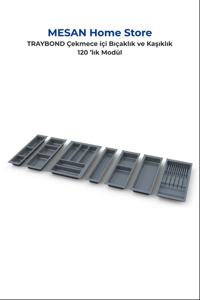 Çekmece Içi Kaşıklık Ve Bıçaklık Düzenleyici  Antresit, 114x48 Yandan Ve Boydan 4Cm Kesilebilir - 4