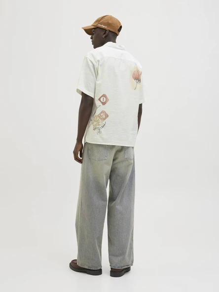 JACK JONES Erkek Kısa Kollu Keten Gömlek 12271108 - 7