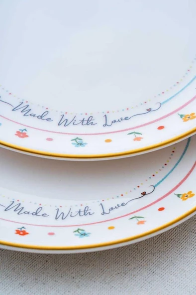 Acar Livaldi Porselen 6 Parça Pasta Tabağı 19 cm - 3