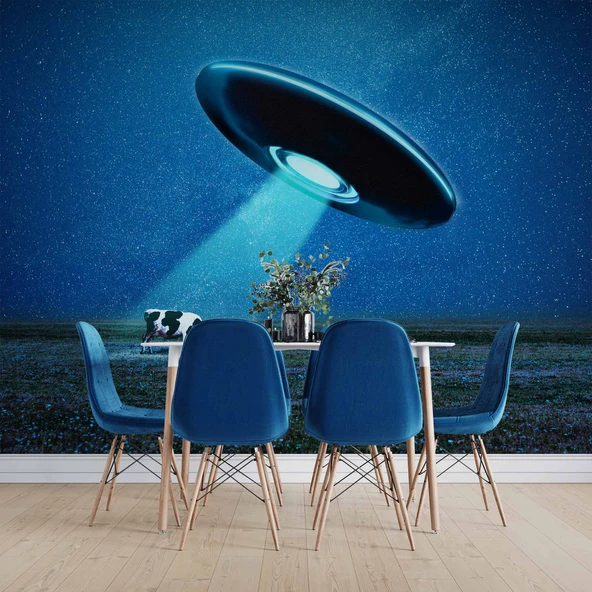 Uzay Ufo Manzaralı Duvar Kağıdı - Resim 4