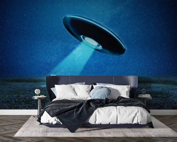 Uzay Ufo Manzaralı Duvar Kağıdı - Resim 2