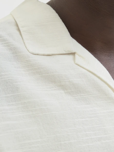 JACK JONES Erkek Kısa Kollu Keten Gömlek 12271108 - 5