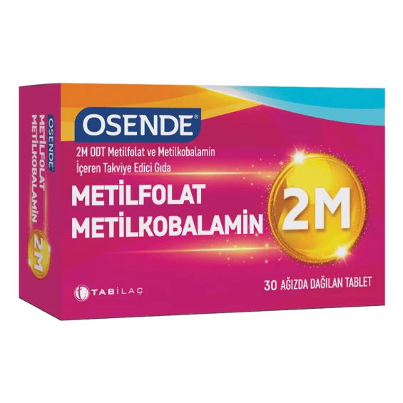 Osende 2M ODT Metilfolat & Metilkobalamin 30 Ağızda Dağılan Tablet