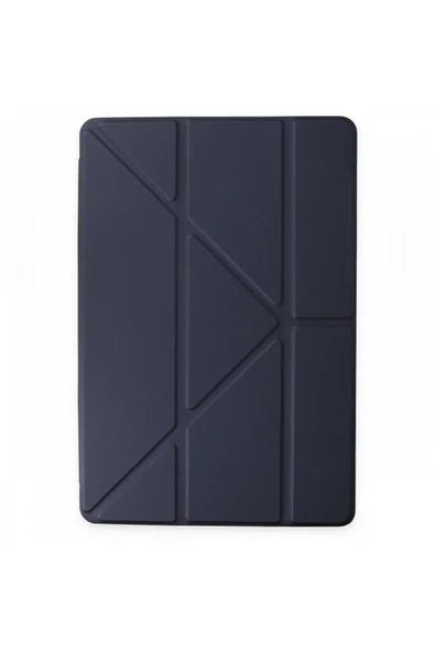 Ipad (A16) 11. Nesil 2025 11 ınç Kılıf Kalem Bölmeli Trifolding Standlı Uyku Modlu Silikon Kapak  Lacivert - 5