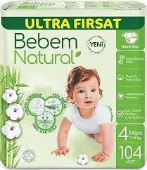 BEBEM NATURAL NO:4 MAXİ 104 ADET