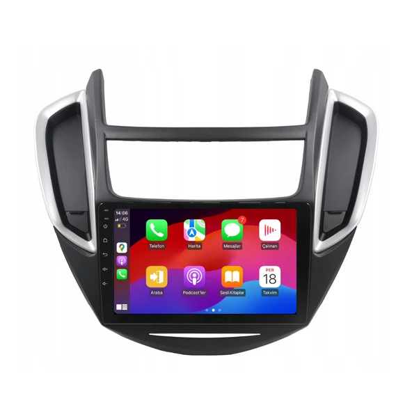 Chevrolet Trax Araç Multimedya Android Ekran Carplay Double Teyp 2+32 9" 13-14 Black BLUEWAY - 2