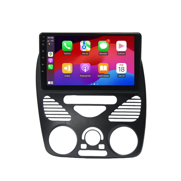 Fiat Siena Araç Multimedya Android Ekran Carplay Navigasyon Double Teyp 2+32 9" 96-04 Black BLUEWAY - Resim 2