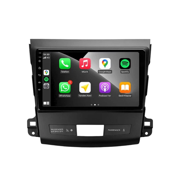Mitsubishi Outlander Araç Multimedya Android Ekran Carplay Double Teyp 2+32 9" 08-12 Black BLUEWAY - 2
