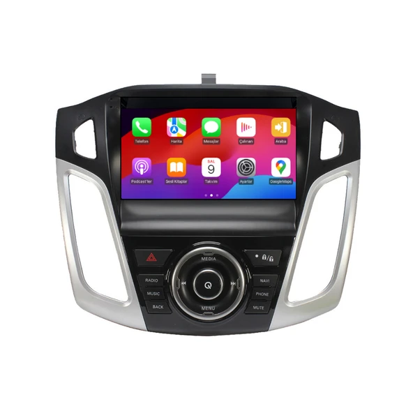Ford Focus 3-4 Araç Multimedya Android Ekran Carplay Double Teyp 2+32 9" 11-19 Tuşlu Black BLUEWAY - 2