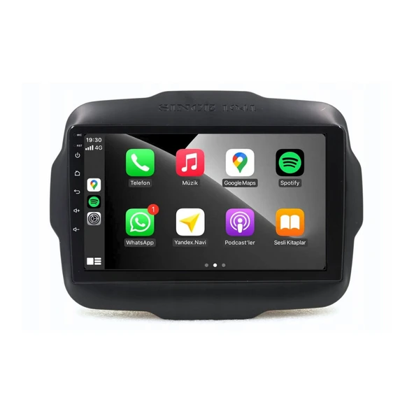 Jeep Renegade Araç Multimedya Android Ekran Carplay Navigasyon Double Teyp 2+32 9" 14-19 Black BLUEWAY - 3