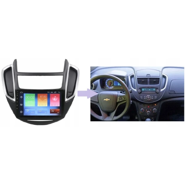 Chevrolet Trax Araç Multimedya Android Ekran Carplay Double Teyp 2+32 9" 13-14 Black BLUEWAY - 4