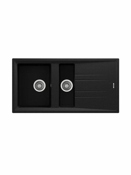 Teka Stone 60 B TG Metalik Siyah Eviye 115360003