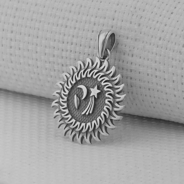 Galaksi 925 Ayar Erkek Gümüş Kolye Ucu - Resim 3