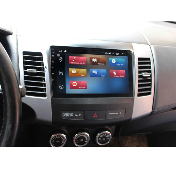 Mitsubishi Outlander Araç Multimedya Android Ekran Carplay Double Teyp 2+32 9" 08-12 Black BLUEWAY - 4