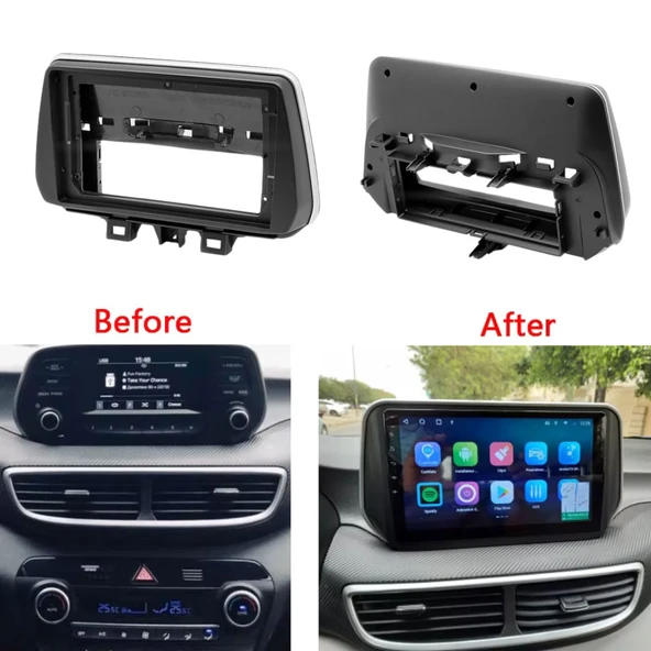 Hyundai Tucson Araç Multimedya Android Ekran Carplay Double Teyp 2+32 9" 18-20 Black BLUEWAY - 4