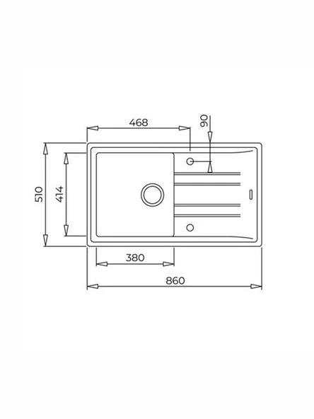 Teka Stone 50 B TG Metalik Siyah Eviye 115330017 - 3