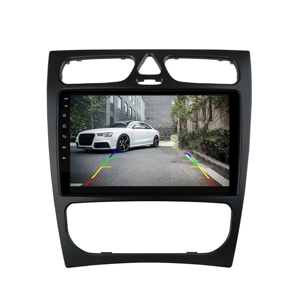 Mercedes C Class C180 (W203-W209) Araç Multimedya Android Ekran Carplay 2+32 9" 00-04 Black BLUEWAY - Resim 3