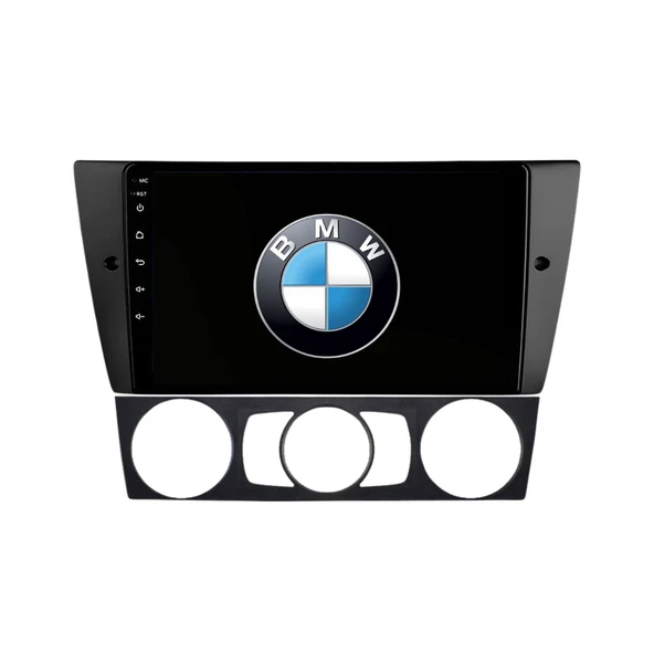 BMW E90 Araç Multimedya Android Ekran Carplay Navigasyon Cihazı Double Teyp 2+32 9" 05-11 Black BLUEWAY