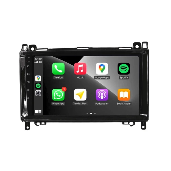 Mercedes B200 Araç Multimedya Android Ekran Carplay Navigasyon Double Teyp 2+32 9" 05-11 Black BLUEWAY - Resim 3