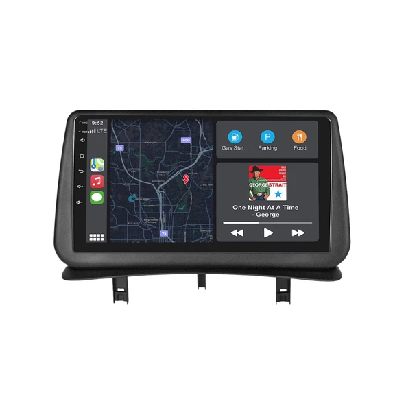 Renault Clio 3 Araç Multimedya Android Ekran Carplay Double Teyp 2+32 9" 05-12 Black BLUEWAY - Resim 3