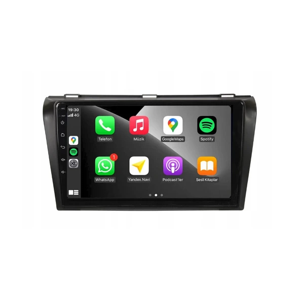 Mazda Mazda 3 Araç Multimedya Android Ekran Carplay Navigasyon Double Teyp 2+32 9" 04-09 Black BLUEWAY - 3