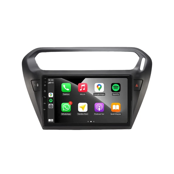 Peugeot 301 Araç Multimedya Android Ekran Carplay Navigasyon Double Teyp 2+32 9" 12-20 Black BLUEWAY - Resim 2