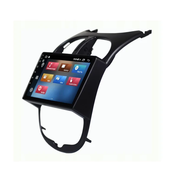 Peugeot 206 Araç Multimedya Android Ekran Carplay Navigasyon Double Teyp 2+32 9" 98-10 Black BLUEWAY - Resim 2