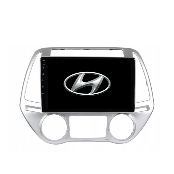 Hyundai i20 Araç Multimedya Android Ekran Carplay Double Teyp 2+32 9" 13-14 Düz Dijital Silver BLUEWAY