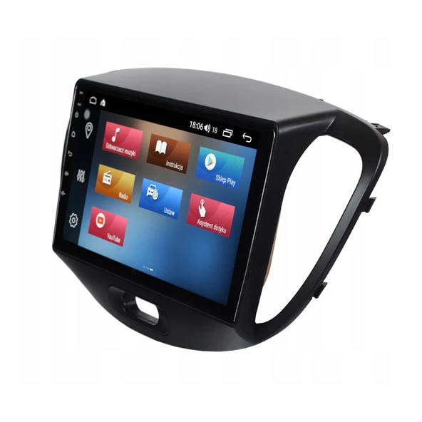 Hyundai i10 Araç Multimedya Android Ekran Carplay Navigasyon Double Teyp 2+32 9" 08-12 Black BLUEWAY - Resim 2