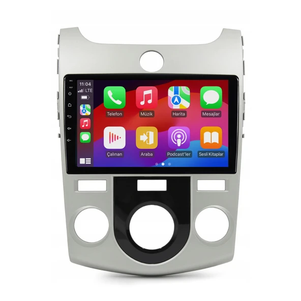 Kia Cerato Araç Multimedya Android Ekran Carplay Navigasyon Double Teyp 4+64 9" 08-13 Silver BLUEWAY - 3