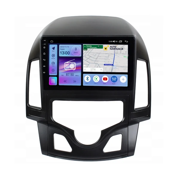 Hyundai i30 Digital Araç Multimedya Android Ekran Carplay Double Teyp 4+64 9" 08-11 Black BLUEWAY - 2